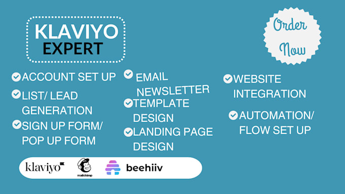 Gig Preview - Setup klaviyo, klaviyo automation, shopify klaviyo flows klaviyo email marketing