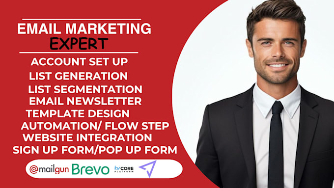 Gig Preview - Brevo kvcore newsletter mailerlite mailjet, sendgrind brevo email marketing