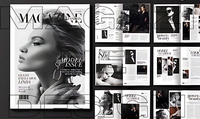 Gig Preview - Magazine, magazine catalog layout newspaper design brochure book cover design