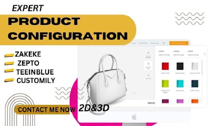 Gig Preview - Develop 2d 3d product configurator on zakeke, kickflip, customily shopify