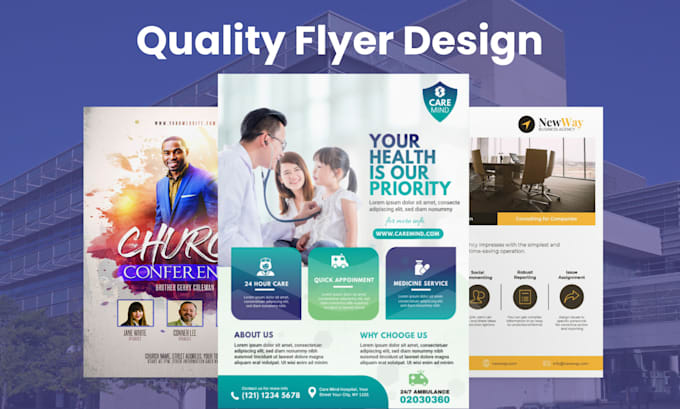 Bestseller - design your church flyer, restaurant flyer, branding flyer, hospital flyer