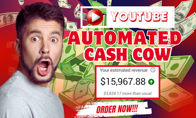 Gig Preview - Profitable automated youtube cash cow videos, cash cow channel, cash cow video