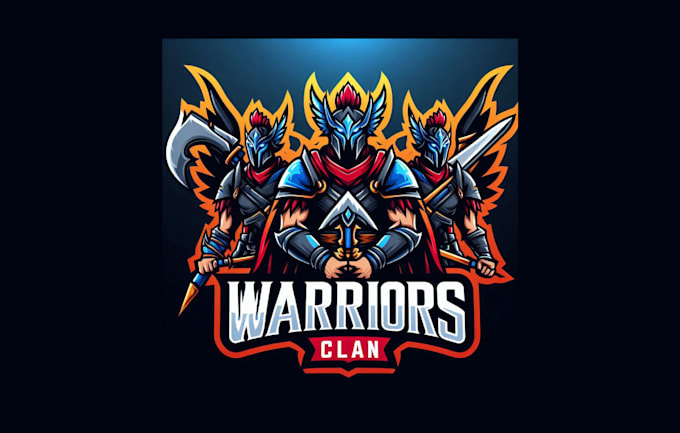 Gig Preview - Do modern warriors clan mascot logo for your business