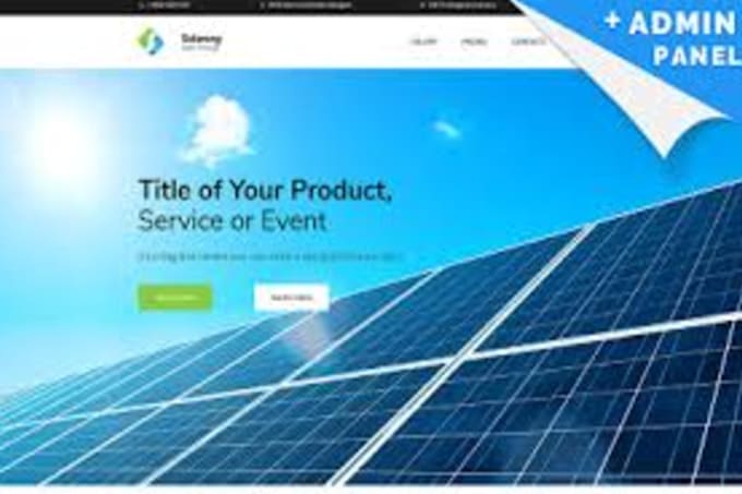 Gig Preview - Design responsive solar panel landing page or website