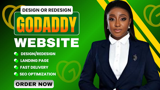 Gig Preview - Create godaddy website design godaddy website redesign develop godaddy