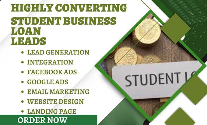 Gig Preview - Generate highly converting student loans lead business loan leads loan website