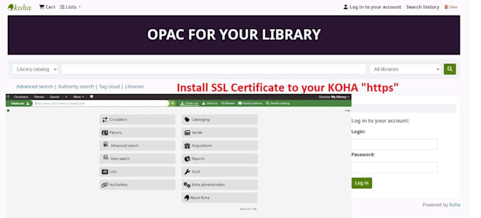 Gig Preview - Ssl certificate installation for your koha library management system