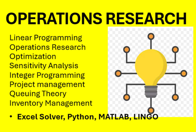 Gig Preview - Help in linear programming and operations research tasks