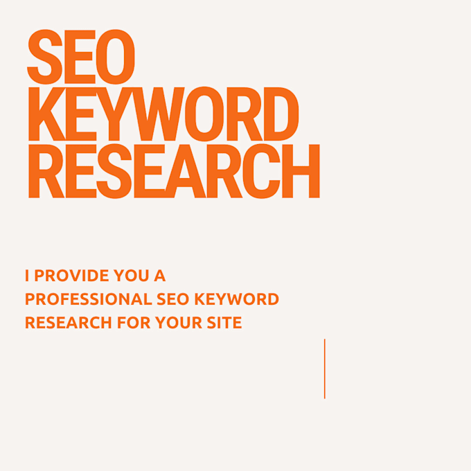 Gig Preview - Do a professional seo keyword research for your site