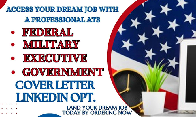 Gig Preview - Write and edit federal military veteran government and executive resume