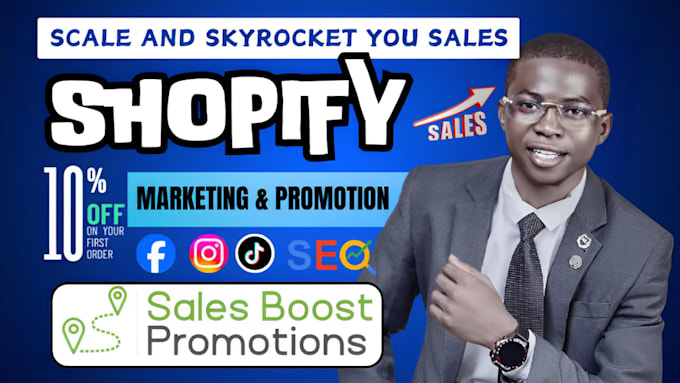 Gig Preview - Shopify dropshipping marketing, boost shopify store sales etsy promotion SEO ads