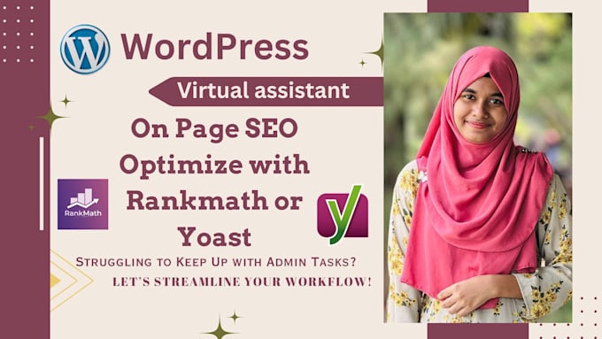 Gig Preview - Do professional wordpress SEO optimization with rankmath and yoast as a VA