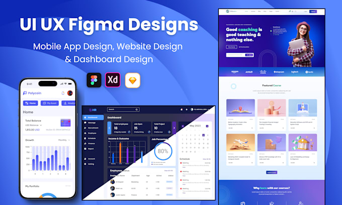 Gig Preview - Do mobile app ui ux, web app ui ux design, dashboard ui design in figma