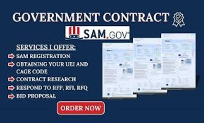 Gig Preview - Prepare government contract bid proposals, find rfp, cage code and sam gov