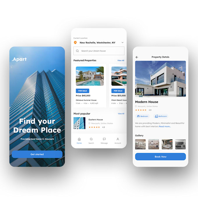 Gig Preview - Build real estate app and websites, agent app, property app