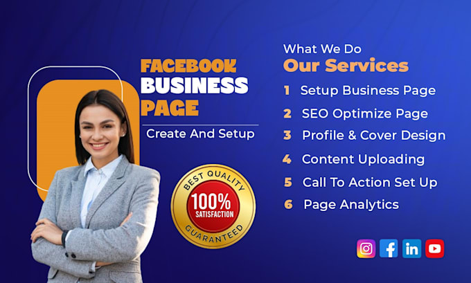 Gig Preview - Create, setup, optimize and design facebook business page