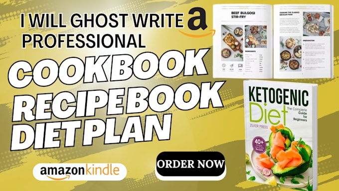 Gig Preview - Write format and edit your cookbook, recipe book, diet plan and amazon kdp