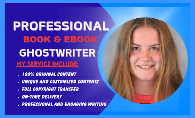 Gig Preview - Be your ebook writer,  fiction ghostwriter, ghost   book writer