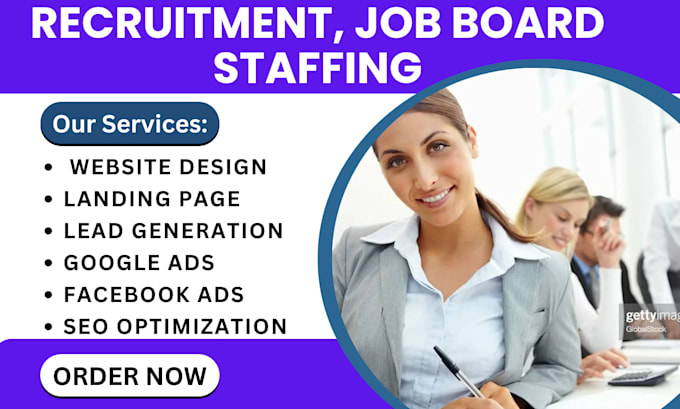 Gig Preview - Design recruitment website, job board website, staffing website, agency website