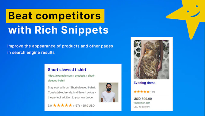 Gig Preview - Boost shopify SEO with schema markup using rich snippets