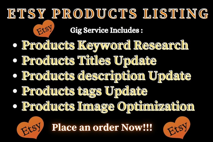 Bestseller - do etsy shop digital product listing seo description titles tags optimization