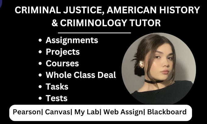 Gig Preview - Do criminal justice, american history, and criminology class