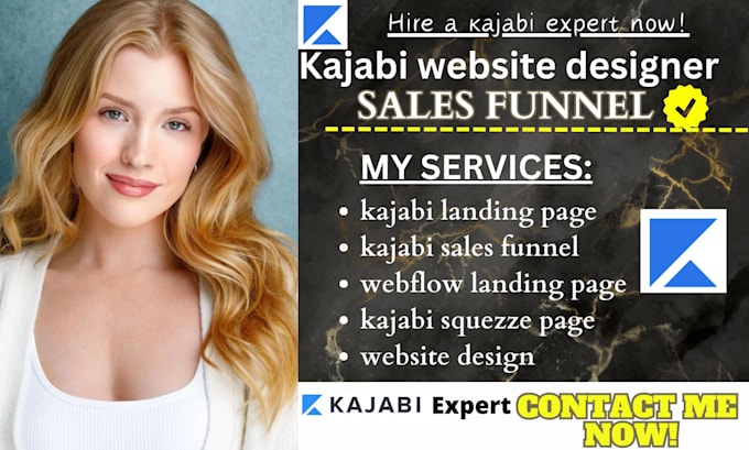 Gig Preview - Design kajabi sales funnel webflow landing page kajabi landing page design