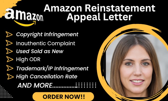 Gig Preview - Write amazon reinstatement appeal letter and plan of action, to reinstate amazon