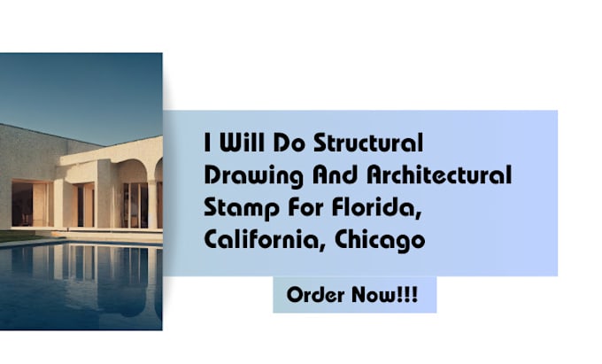 Gig Preview - Do structural drawing and architectural stamp for florida, california, chicago