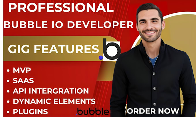 Gig Preview - Be your bubble io developer, bubble app, bubble website, bubble mvp saas website