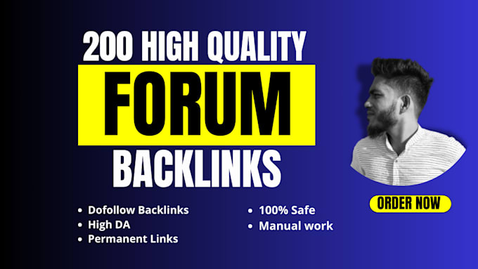 Gig Preview - Do forum profile backlinks high quality SEO link building