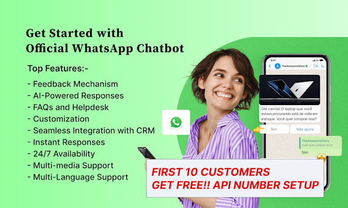 Gig Preview - Whatsapp business API, marketing and chatbot expert