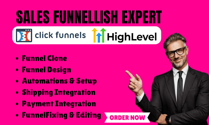 Gig Preview - Create your funnelish sales funnel with high conversion