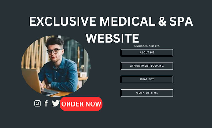 Gig Preview - Build medical spa website medical aesthetic website medical website spa website