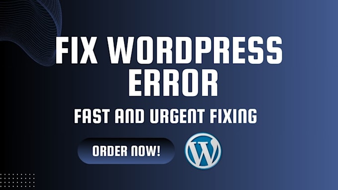 Gig Preview - Urgently troubleshoot and repair wordpress website or fix website error