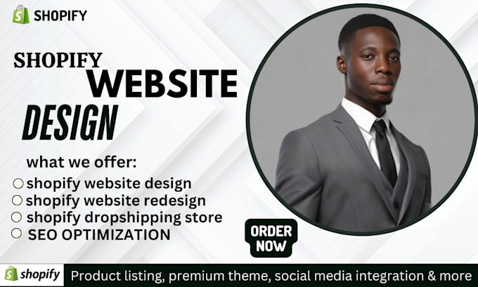 Gig Preview - Build shopify website redesign shopify shopify dropshipping shopify design