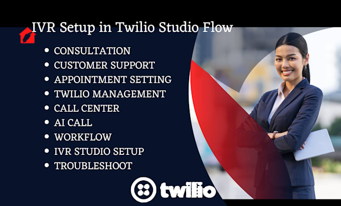 Gig Preview - Setup IVR in twilio studio flow or ai calling agent