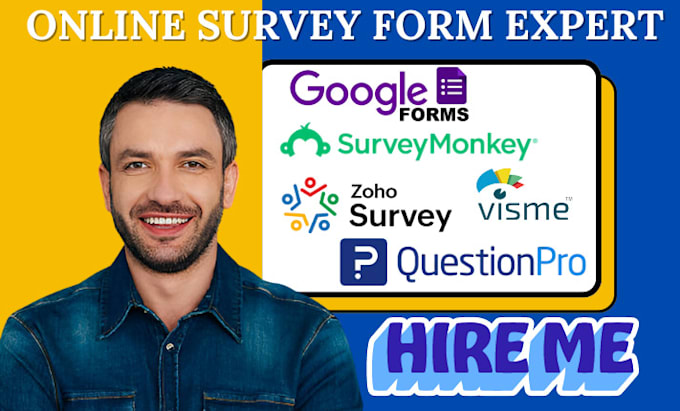 Bestseller - setup jotform google form zoho survey surveymonkey type form questionpro visme