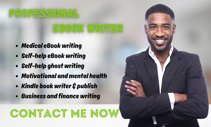 Gig Preview - Be your book writer ebook ghostwriter ebook writer medical book ghostwriter