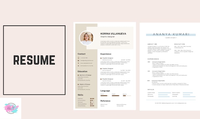 Gig Preview - Design resume, brand kit, logo, business card, presentation, newsletter in canva