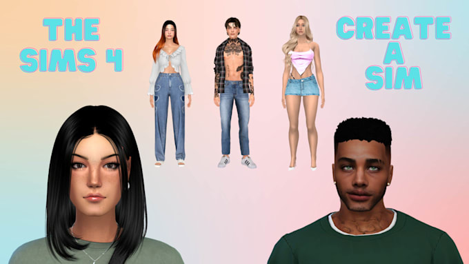 Gig Preview - Create a sim for you in the sims 4