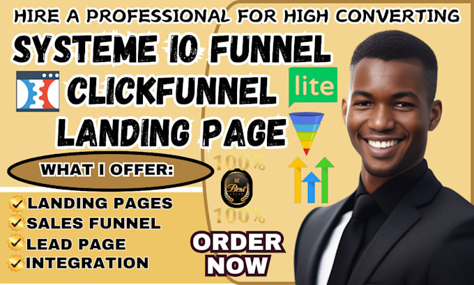 Gig Preview - Set up systeme io funnel, marlerlite clickfunnels sales funnel 4 passive income