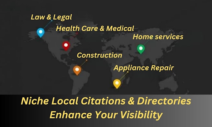 Gig Preview - Build manually law, health and home services niche local citations and directory