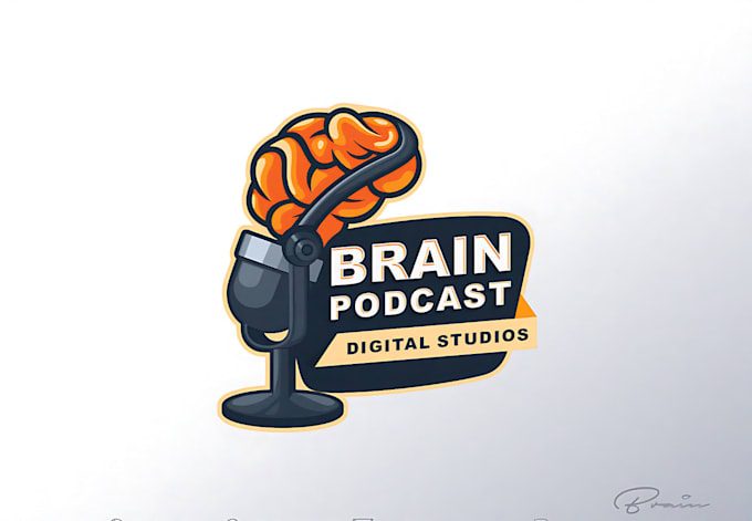 Gig Preview - Creative unique podcast logo design or podcast cover art