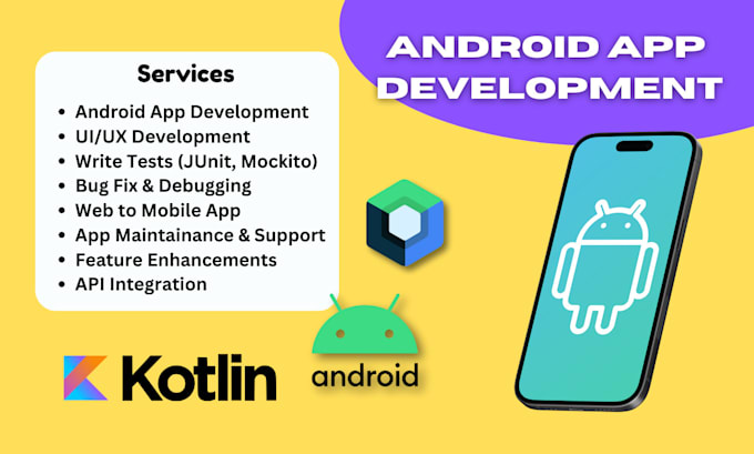 Bestseller - do mobile app development using kotlin as an android developer