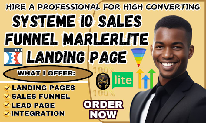 Gig Preview - Build systeme io sales funnel, clickfunnels landing page, go high level website