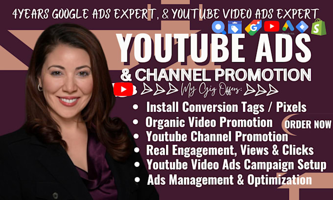 Gig Preview - Grow organic youtube ads promotion, you tube video ads marketing shorts or reels