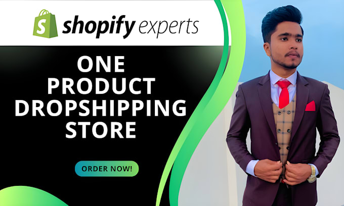 Gig Preview - Create one product shopify dropshipping store for you