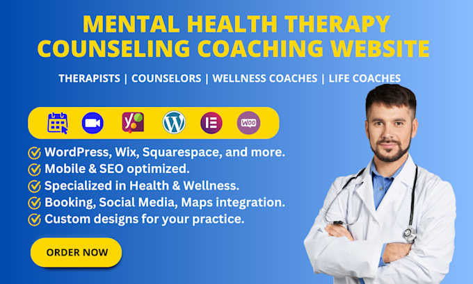 Gig Preview - Design professional medical wellness and therapy websites