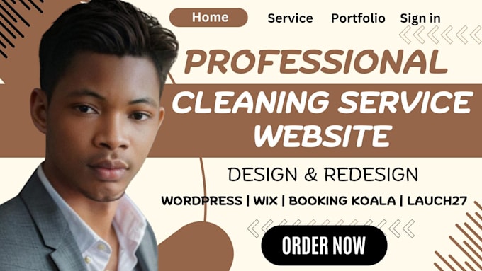 Gig Preview - Build cleaning service website booking koala website pricing parameters launch27